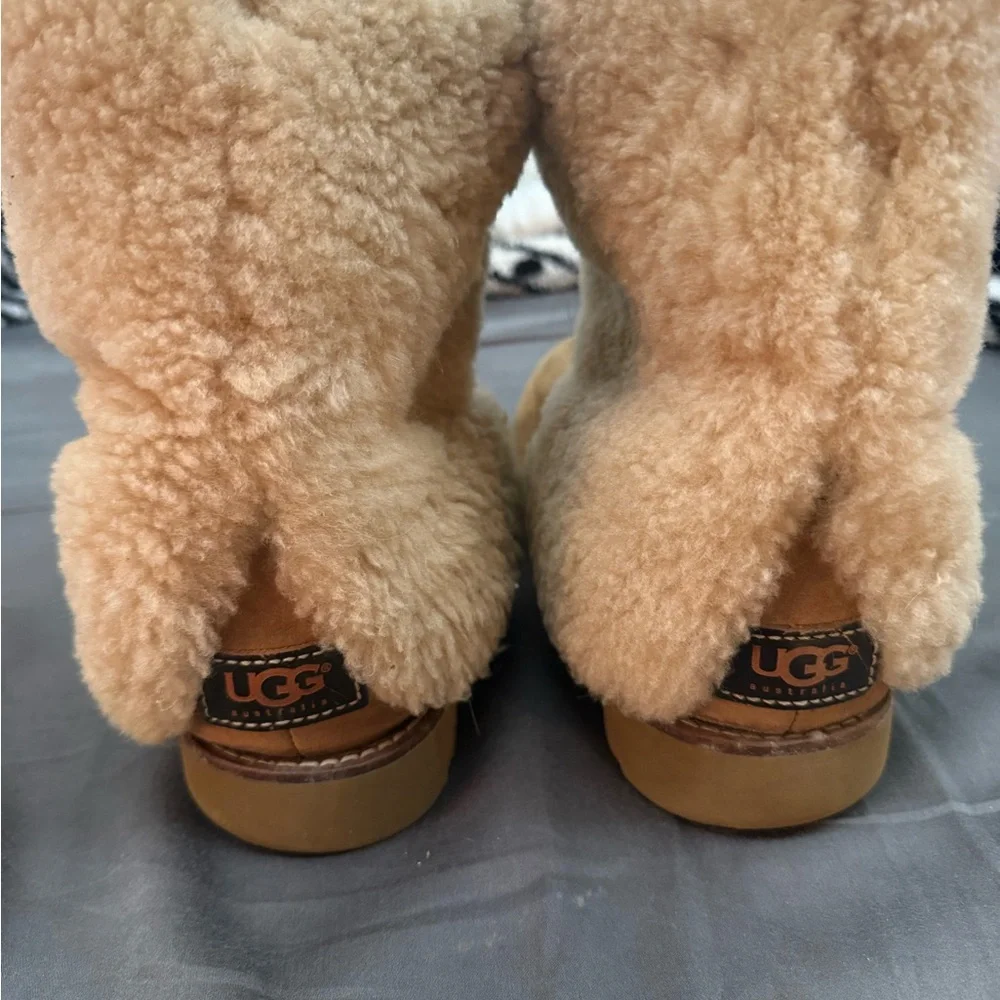 UGG Tan and Cream Winter Boots - Picture 2 of 5